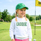 3D Embroidered Caddie Youth Crewneck Sweatshirt