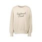 oatmeal heather boxy crew with everbound travel embroidery in java thread