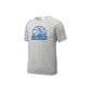 heather light grey performance t-shirt with 'St. Joseph Cavaliers' basketball design in royal blue ink printed on the front center chest