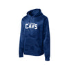 royal camohex hoodie with white st. joseph cavs print