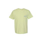 Light green t-shirt with a small logo on the chest against a white background