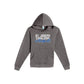 heather charcoal hoodie with 'St. Joseph Cavaliers volleyball' printed design on the center chest