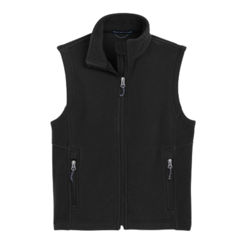 black  youth fleece vest