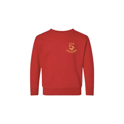 CCS Cougars Embroidered Toddler Crewneck | Toddler Fit | CCSED3