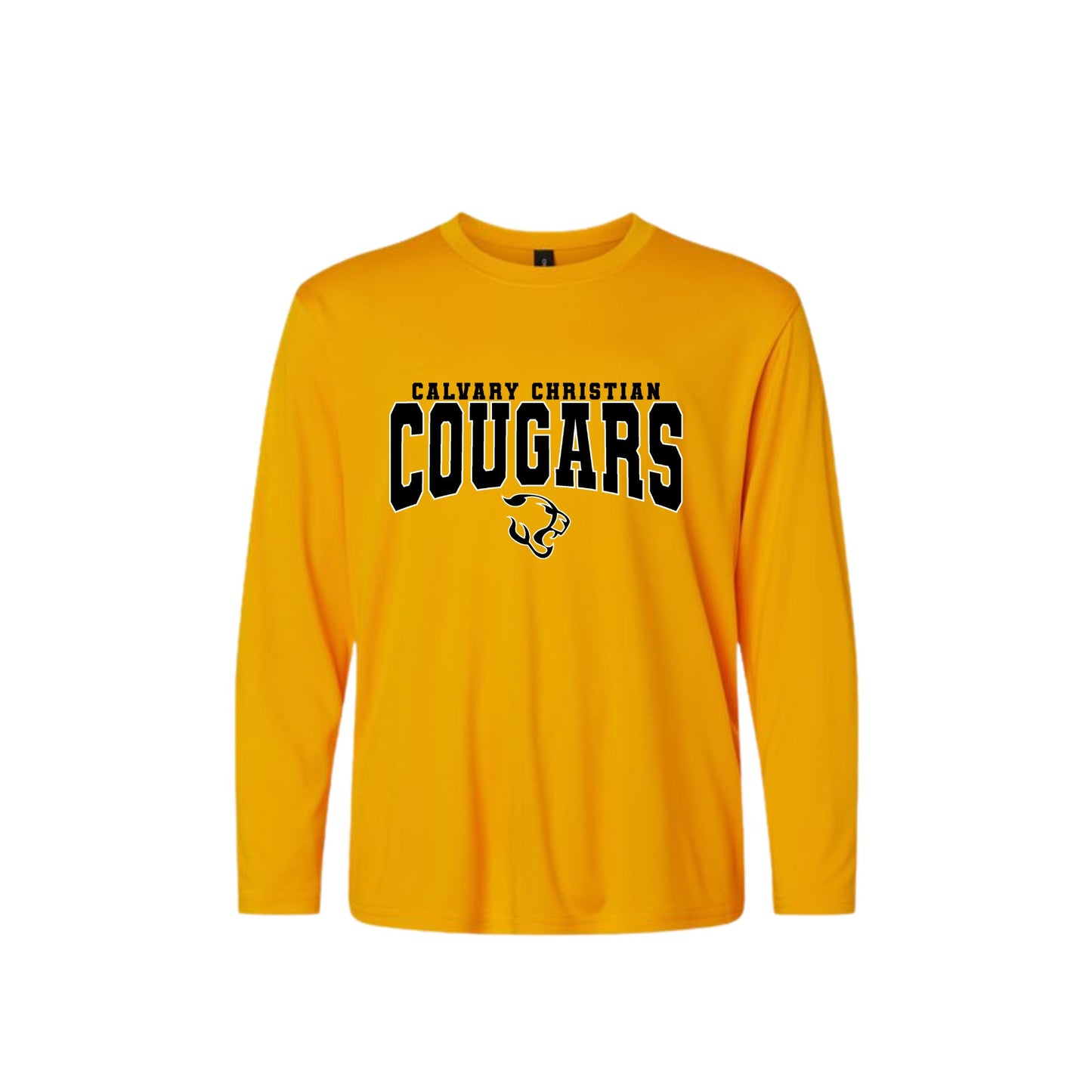 Printed Varsity CCS Cougars Long Sleeve Performance Tee | CCSDTF27