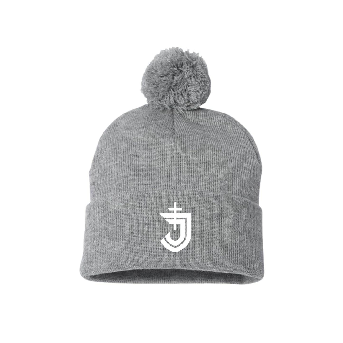 Embroidered SJS Shield Pom Beanie | SJS E01
