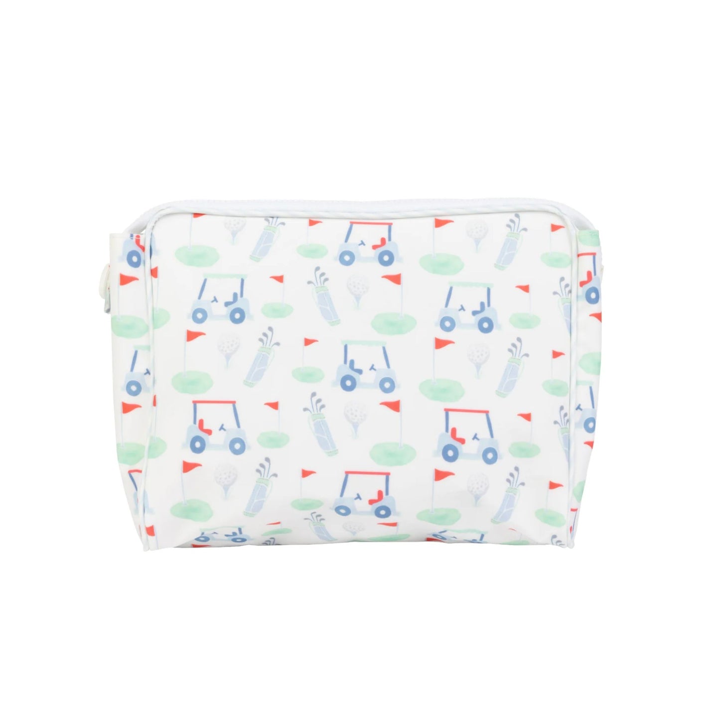 Small pouch with golf pattern on a white background