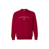 Red sweatshirt with 'Neighborhood Barre' logo on a white background