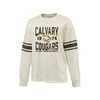 Printed Distressed Calvary Christian Cougars 1974 Adult Archive Crewneck  | CCSDTG12