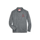 sport graphite adult fleece full zip jacket with a ccs cougars icon logo embroidered design on the left chest in red thread