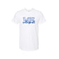 White t-shirt with 'St. Joseph Cavaliers Volleyball' text on a white background