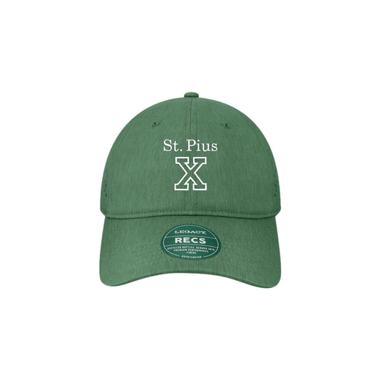 eco Green cap with 'St. Pius X' and 'RECS' logo on a white background