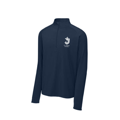 Youth and Adult  St. Joseph School Logo Athletic Midweight Quarter Zip  | SJS DTF 00 | SJS UNIFORM APPROVED
