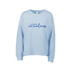 St. Joseph Cavaliers Script Embroidered Ladies Drop Shoulder Beach Fleece Crew | SJSE6