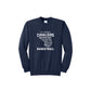 navy sweatshirt with 'St. Joseph Cavaliers Basketball' and basketball going into net design printed on the front in white ink 