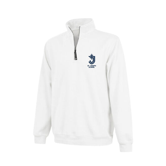 St. Joseph School Logo Embroidered ADULT Quarter Zip Sweatshirt | SJSE24