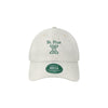 eco sand cap with 'St. Pius X' logo on a white background