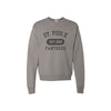 Gray sweatshirt with 'St. Pius X Panthers' text on a white background