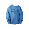 Blue sweatshirt with 'Villa Madonna Montessori' text on a white background