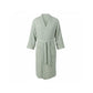 Sage textured bathrobe on a white background