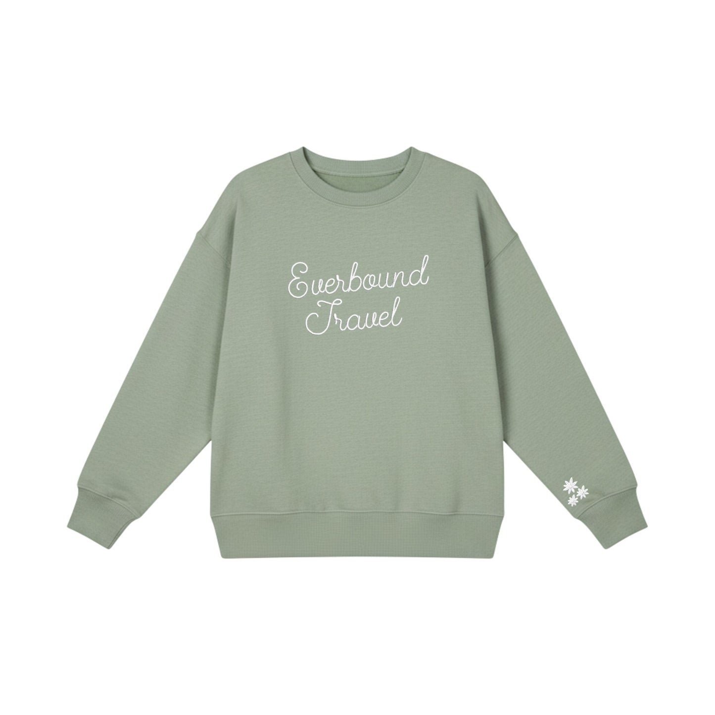 Everbound Premium Embroidered Ladies Boxy Crewneck Sweatshirt