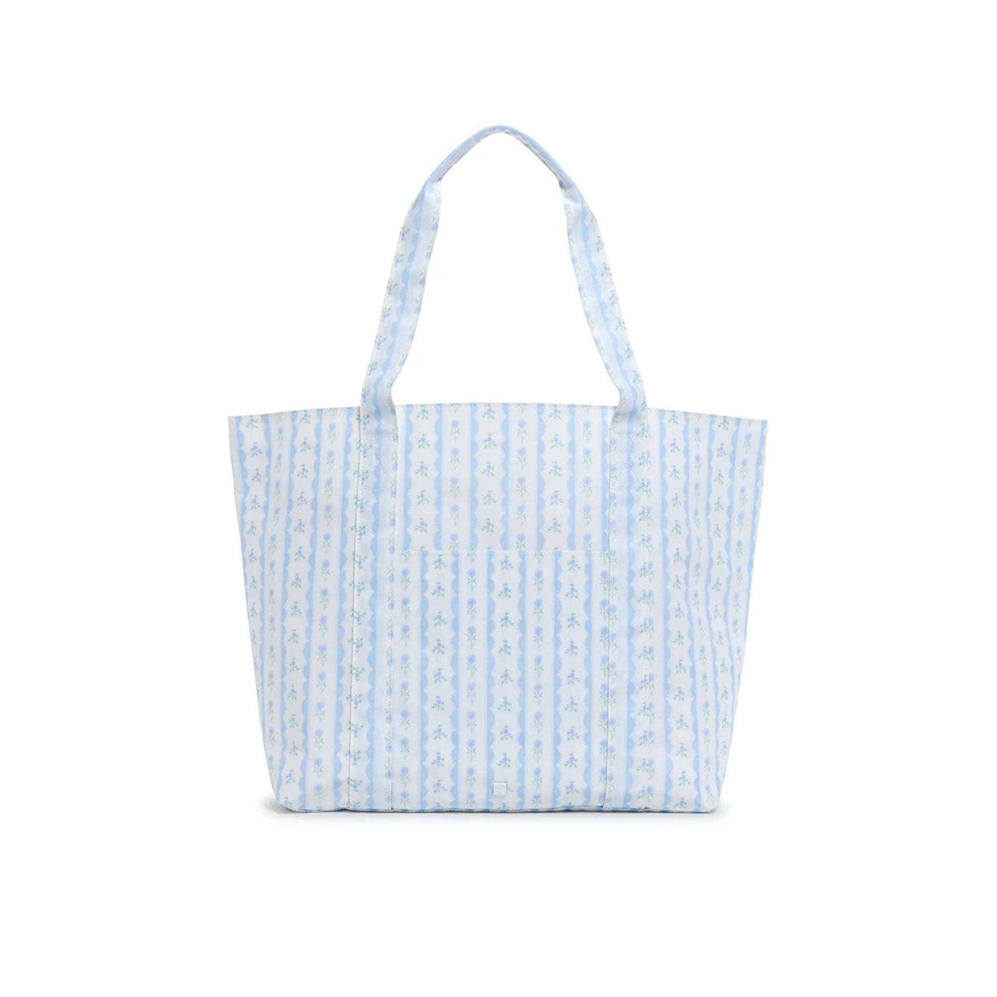 ribbon floral blue jumbo tote