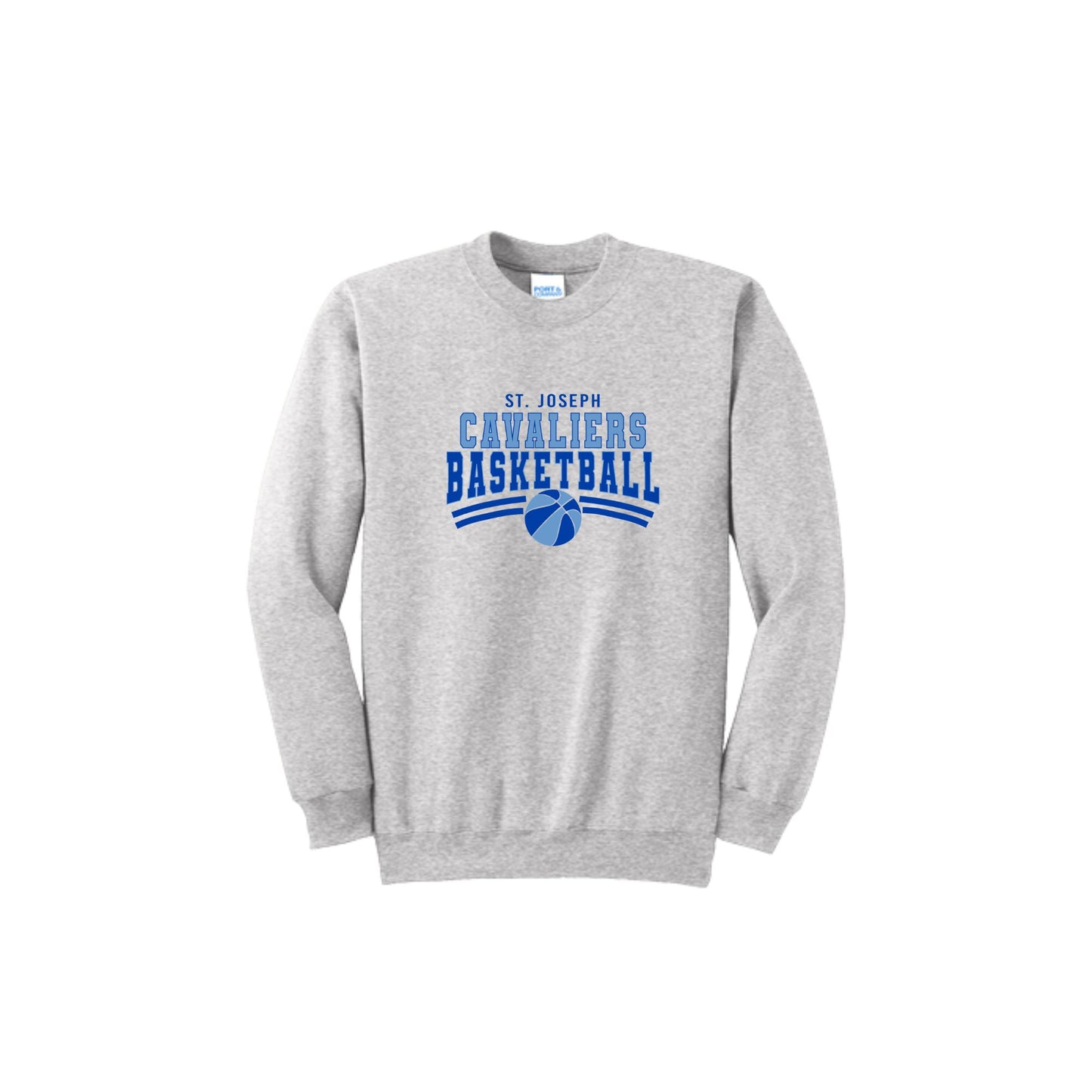St. Joseph Cavaliers Basketball Crewneck Sweatshirt | Adult and Youth | SJS DTF GB1