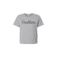 Gray t-shirt with 'Panthers' text on a white background