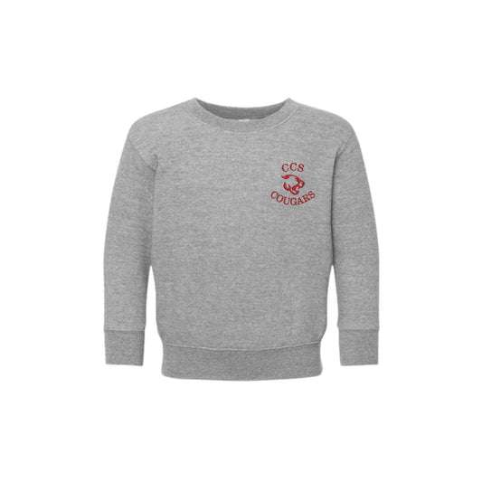 CCS Cougars Embroidered Toddler Crewneck | Toddler Fit | CCSED3