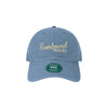 Blue cap with 'Everbound Travel' text on a white background