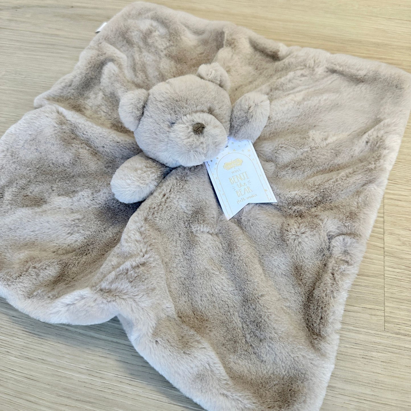 brown bear faux fur woobie baby toy