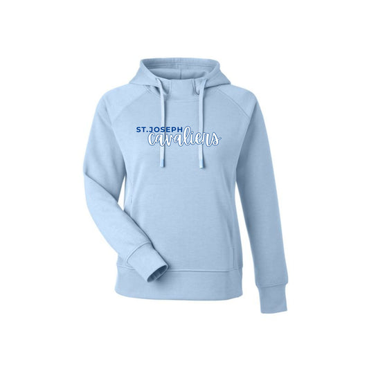 Women's St. Joseph Cavaliers Script Fleece Scuba Hooded Sweatshirt | SJS DTF31