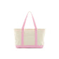 gingham pink coated canvas medium tote