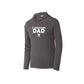 Gray hoodie with 'St. Joseph School Dad' text on a white background