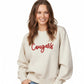 Embroidered 3D Puff Cougars Ladies Boxy Crewneck | CCSED27