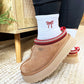 ankle high white socks with embroidered red ribbon bow