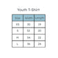 youth tie dye tee size chart