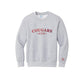 Embroidered Cougars Crewneck Sweatshirt | Cuff Embroidery | Adult and Youth Fit | CCS_BS26_E1