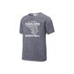 light heather navy t-shirt with 'St. Joseph Cavaliers Basketball' text and basketball/net design printed in white ink on the center chest