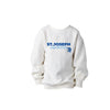 white sweatshirt with 'St. Joseph Cavaliers' printed in a mixed text design and the SJS logo