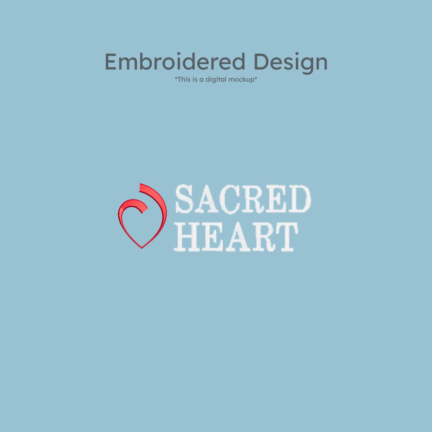  a sacred heart logo and text design
