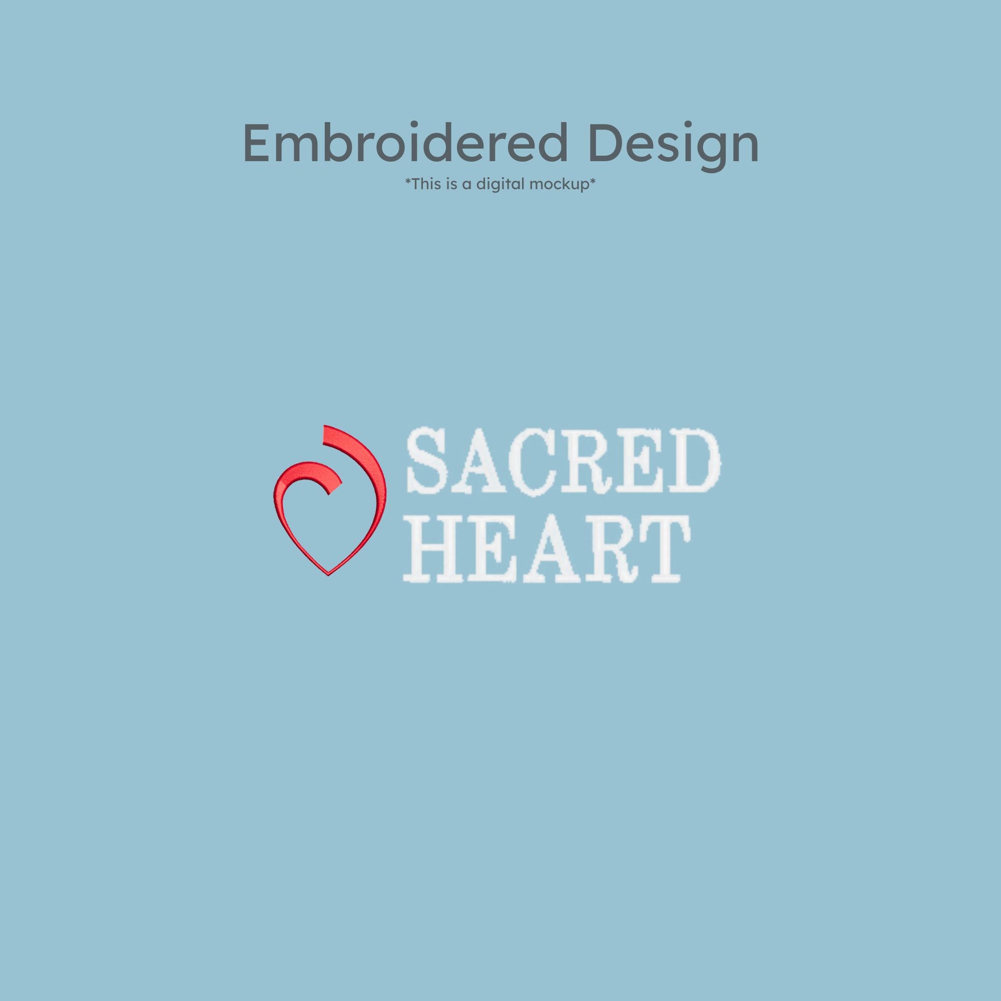  a sacred heart logo and text design