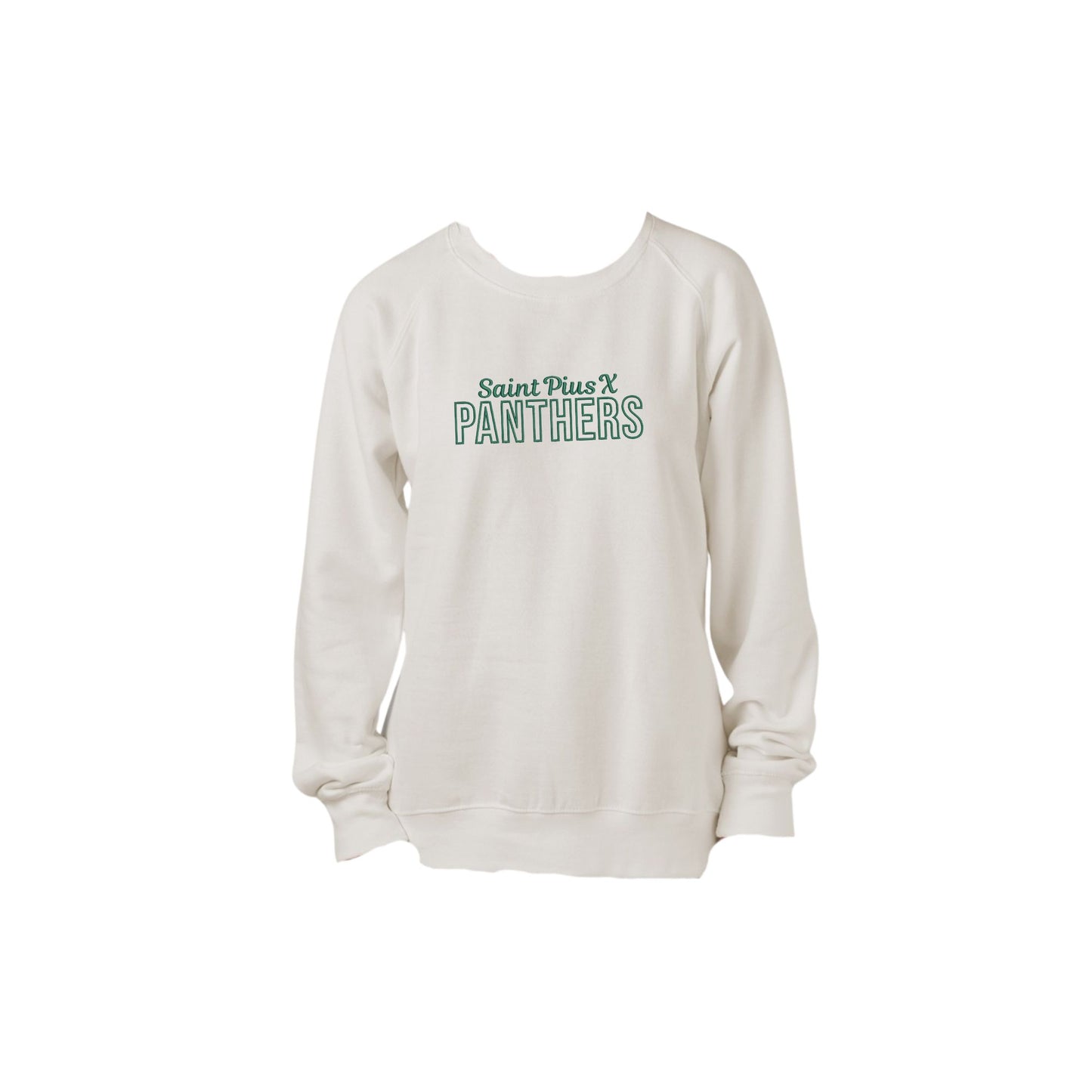 Embroidered St. Pius X Panthers Ladies Enza Fleece Crew | SPX EC