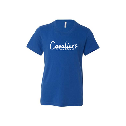 Youth Cavaliers Script Bella and Canvas T-Shirt | SJSDTF37