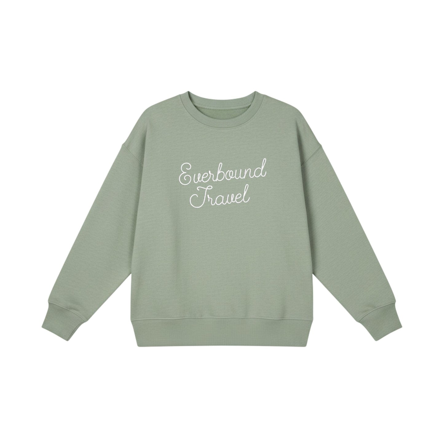 Everbound Premium Embroidered Ladies Boxy Crewneck Sweatshirt
