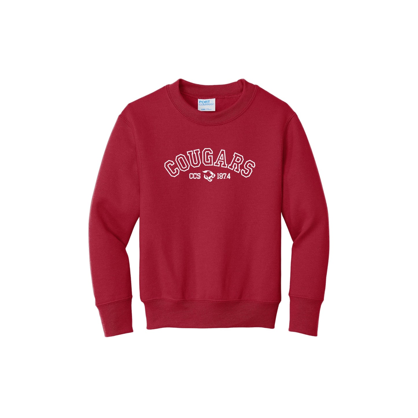 Embroidered Varsity Cougars Crewneck Sweatshirt | CCSED28