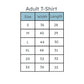 adult tie dye tee size chart