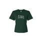 Green t-shirt with 'st pius x panthers' text on a white background