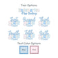 custom text options and text color options