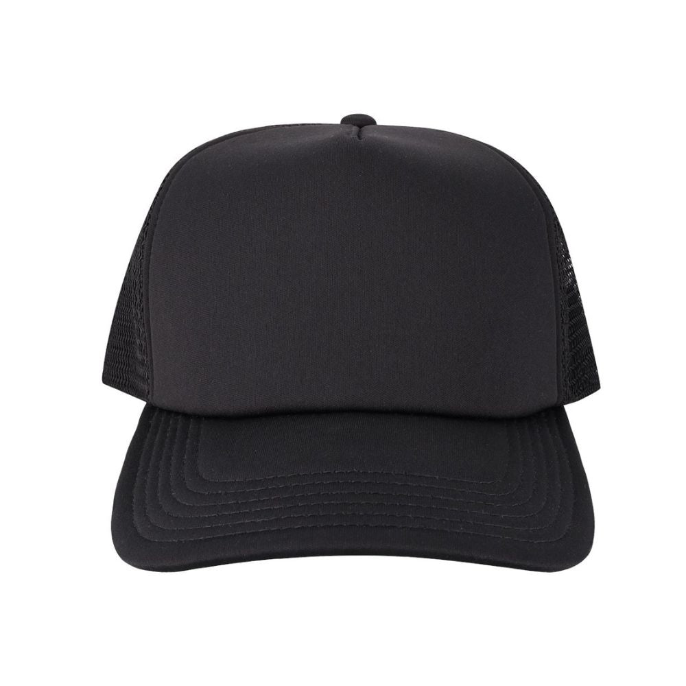 Black trucker hat